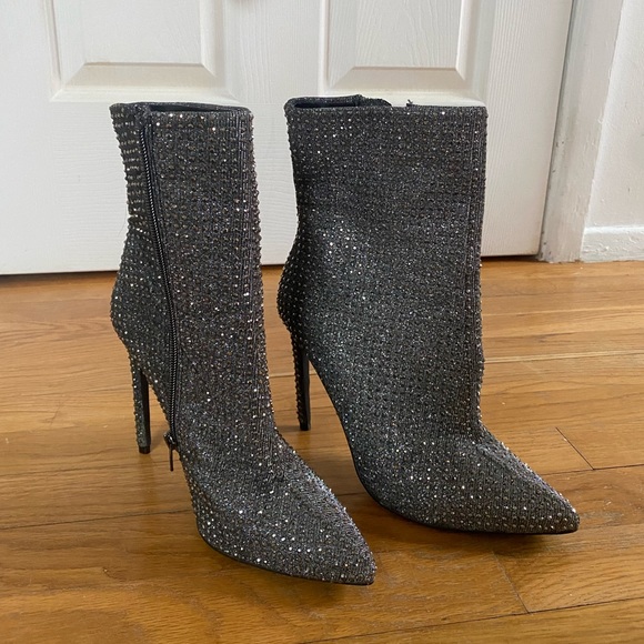 Steve Madden Rhinestone Heel Booties - Picture 1 of 7